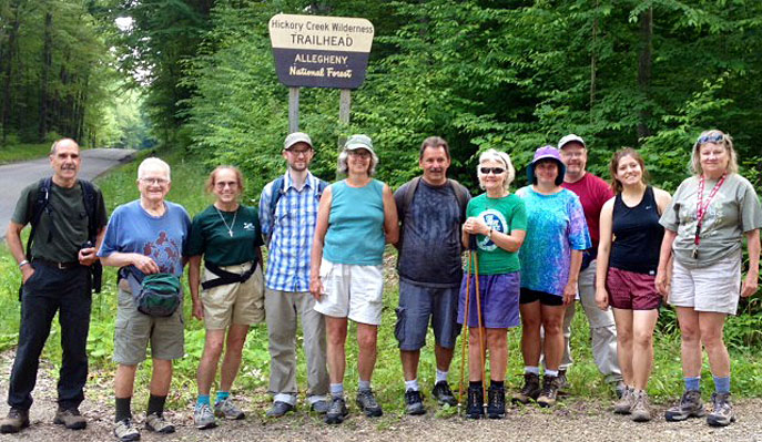 Lake Erie Group day hike in the Hickory Creek Wilderness for the 50th anniversary of the Wilderness Act.