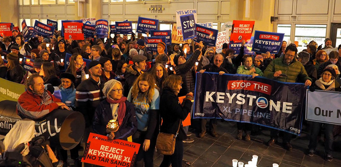 Keystone XL pipeline protest
