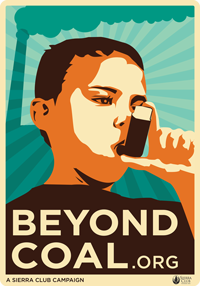 Beyond Coal graphic of boy using inhaler