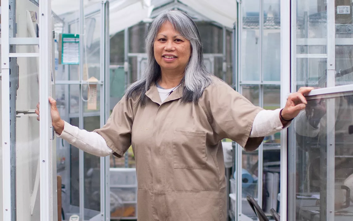 Elizabeth Louie, former senior butterfly technician at Mission Creek Corrections Center for Women, with the Sustainability in Prisons Project.
