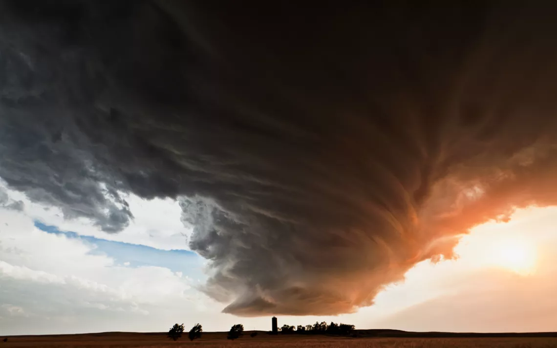 Storm cloud over Lodgepole, Nebraska.