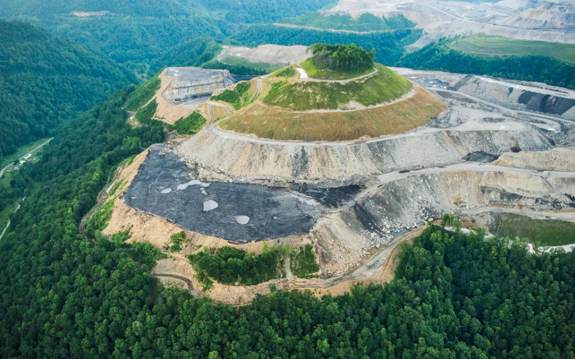 The Sierra Club Environmental Law Program is fighting to end destructive mountaintop-removal mining, like this operation in West Virginia.