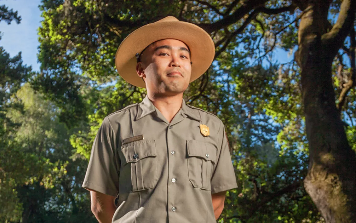 Dale Dualan, sustainability geek in a Smokey the Bear hat