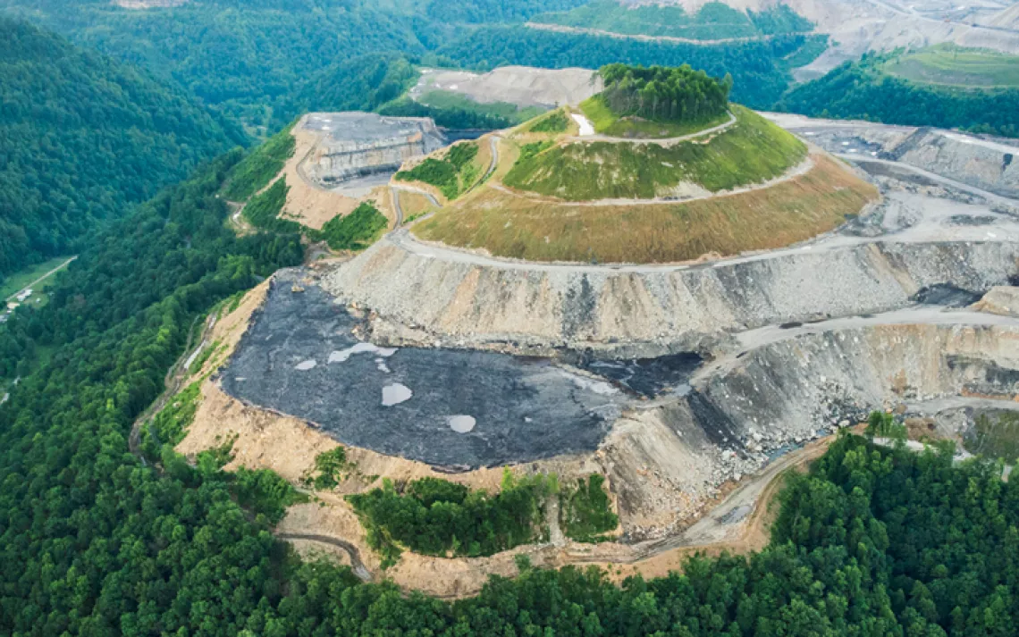 The Sierra Club Environmental Law Program is fighting to end destructive mountaintop-removal mining, like this operation in West Virginia.