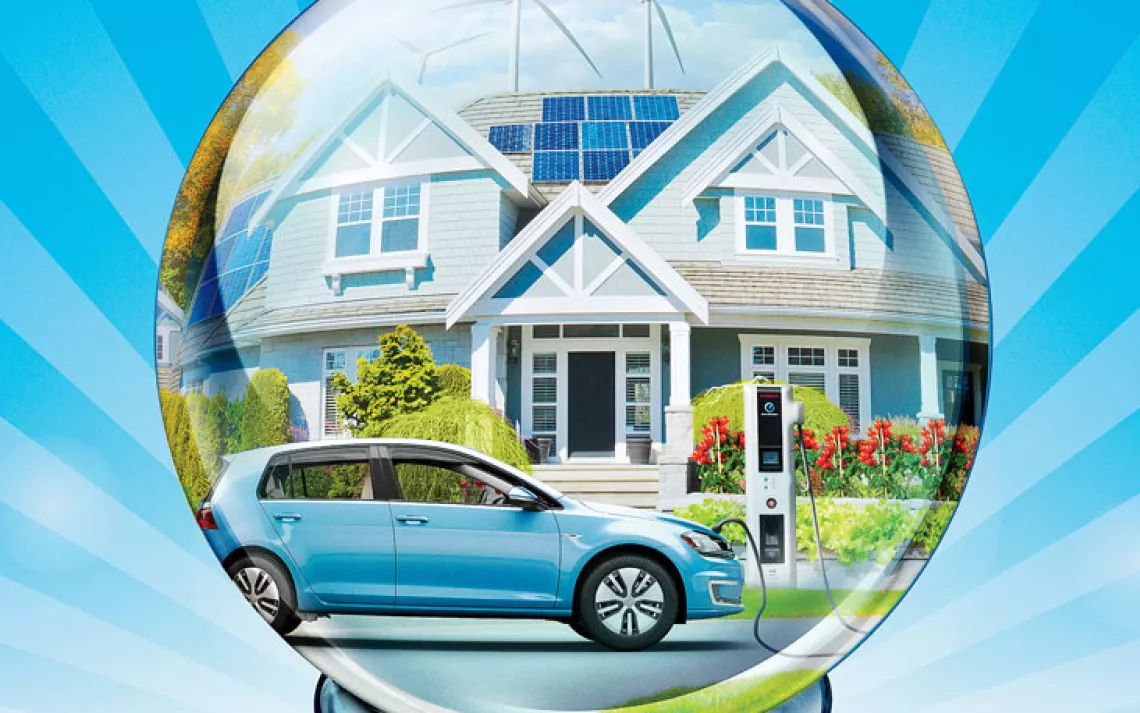 Our future: Clean energy plus smart vehicles and houses.