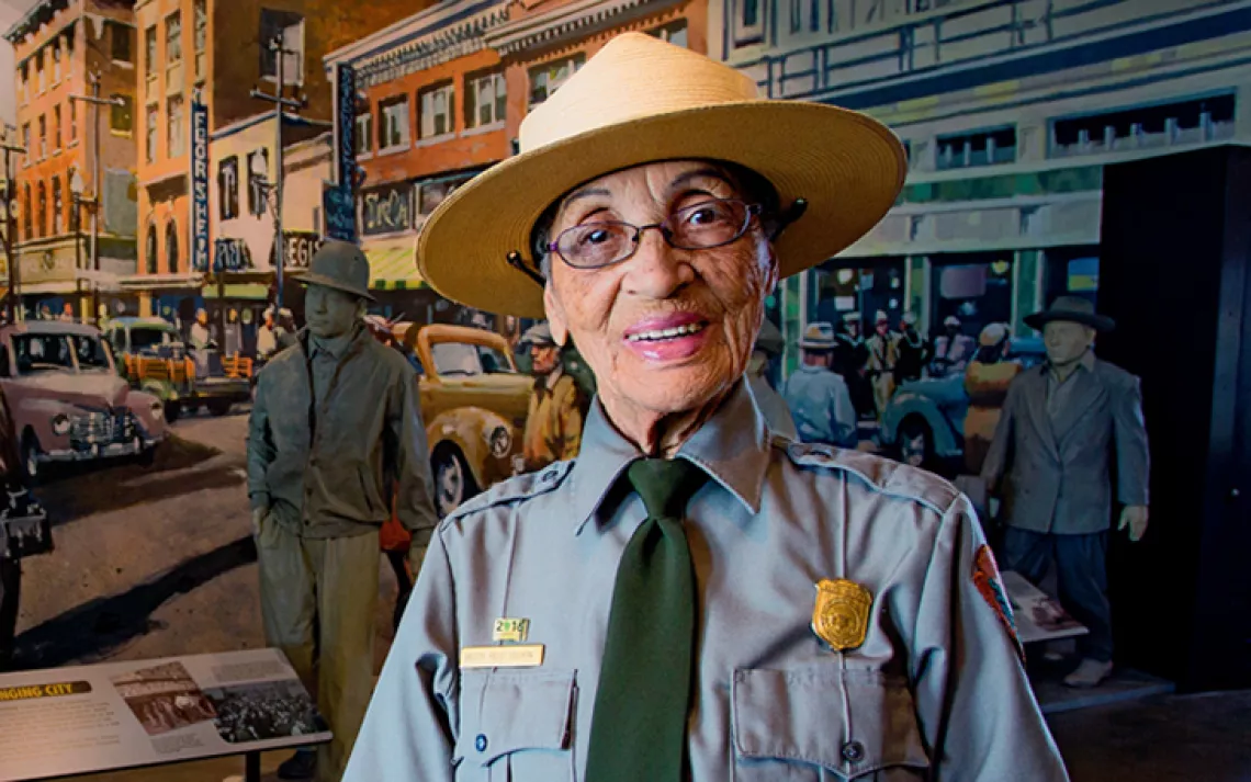 Betty Reid Soskin, America's oldest park ranger, at the Rosie the Riveter/WWII Home Front National Historical Park in Richmond, California.