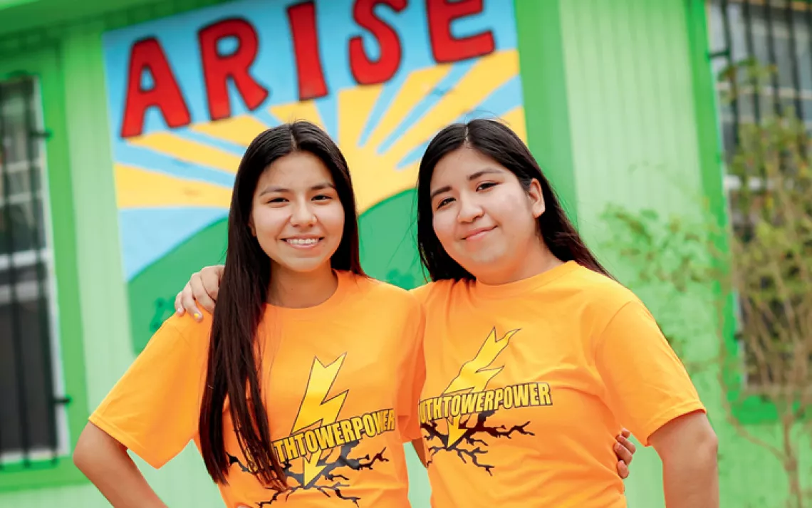 Sisters Abril and Ariss Cosino fight environmental racism in South Tower Estates, Texas. 