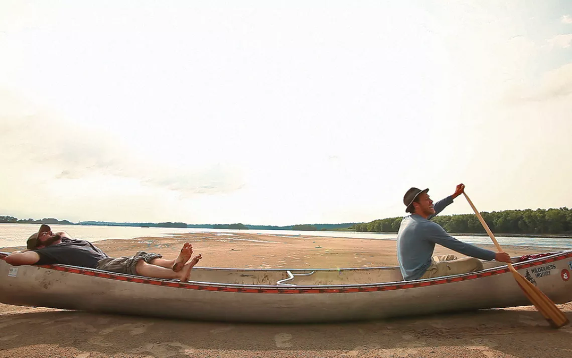 The Okee Dokee Brothers' symbolic paddles from a tumultuous canoe trip.