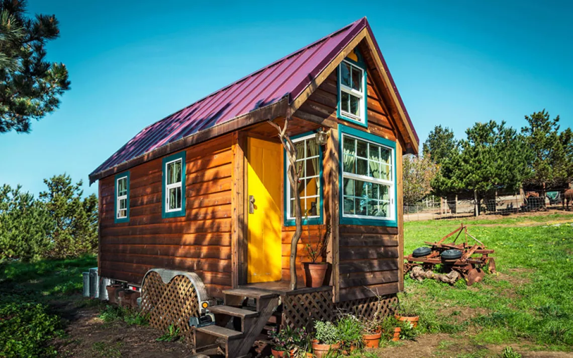 Novice carpenter Ella Jenkins built her dream house atop an 18-by-7-foot trailer.