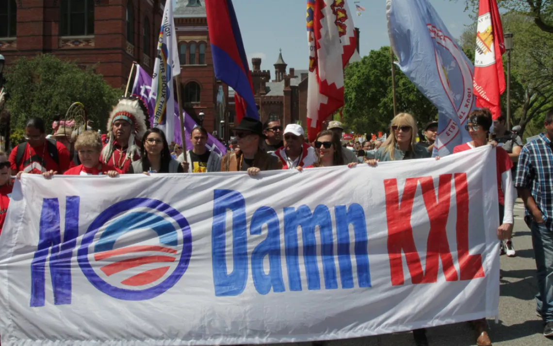 The "Cowboys and Indians" anti-Keystone XL rally in D.C.