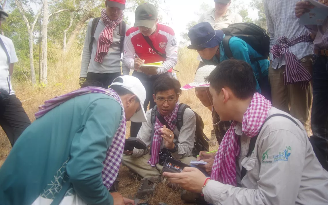 Cambodian MSc students in the field