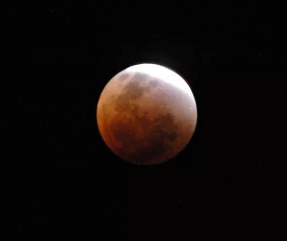 A partial lunar eclipse from 2007.