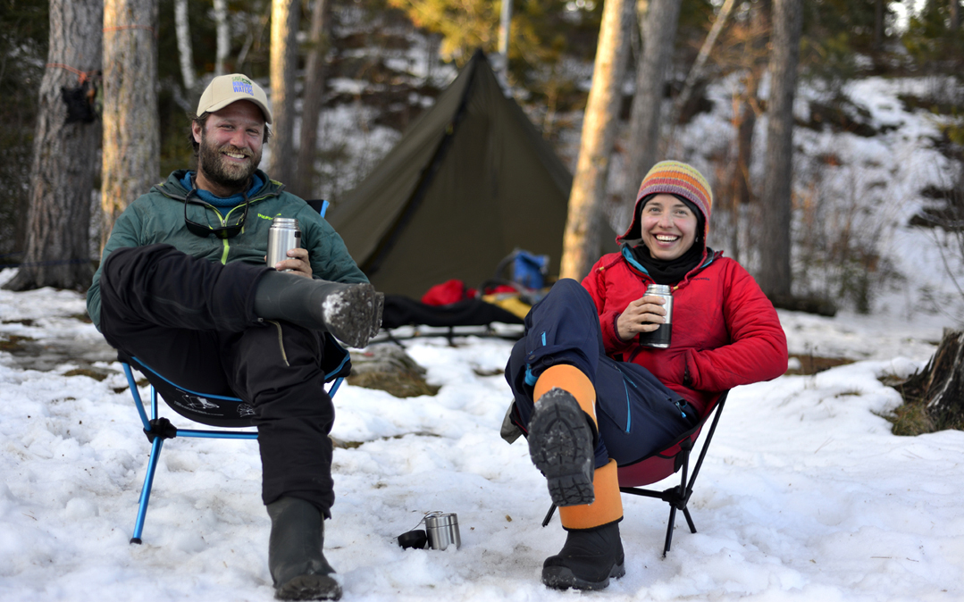 On their yearlong Boundary Waters odyssey, Amy and Dave Freeman maintained a nomadic lifestyle, moving to a new campsite several times per week.