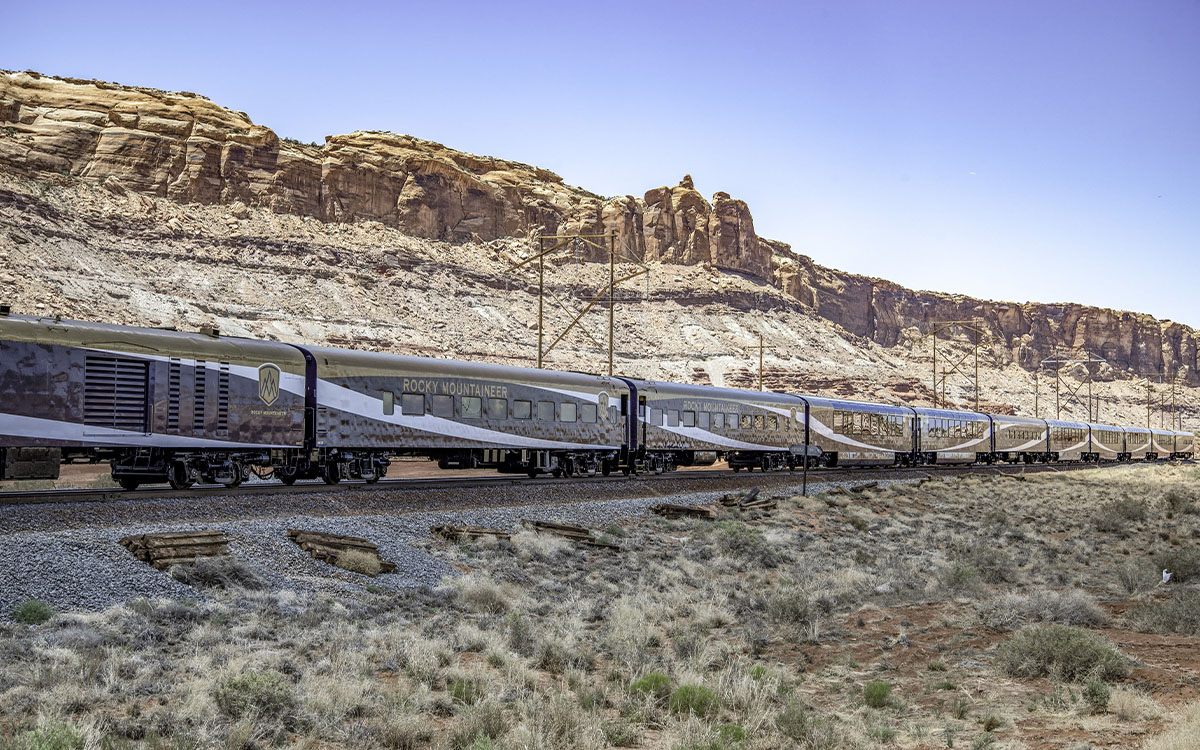 Amtrak's Empire Builder near West Glacier, Montana