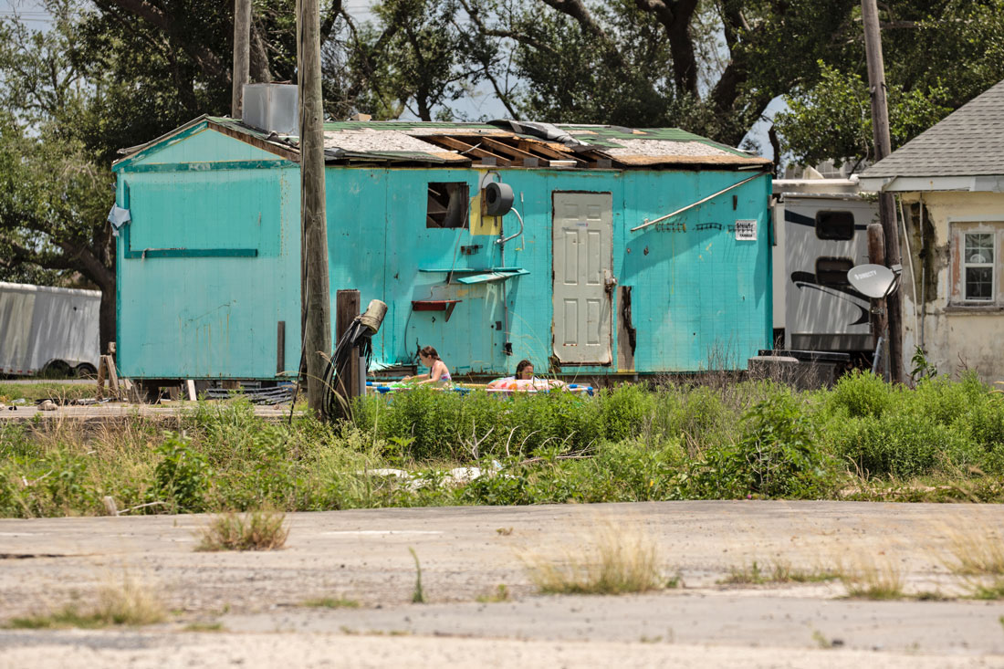 A run down shack seen on the streets of Cameron.