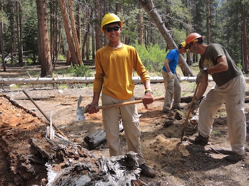 Teen service trip in the John Muir Wilderness