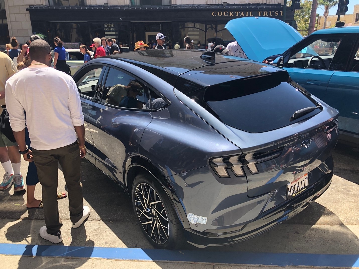 Attendees view Mustang EV