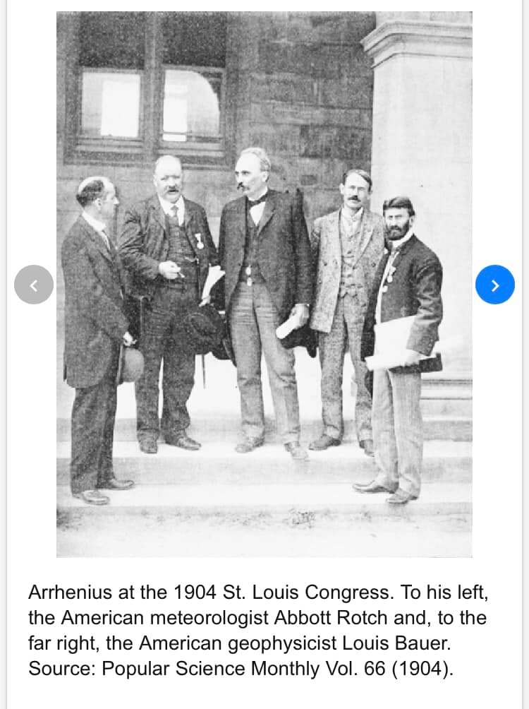 Arrenhius at St. Luis Conference in 1904