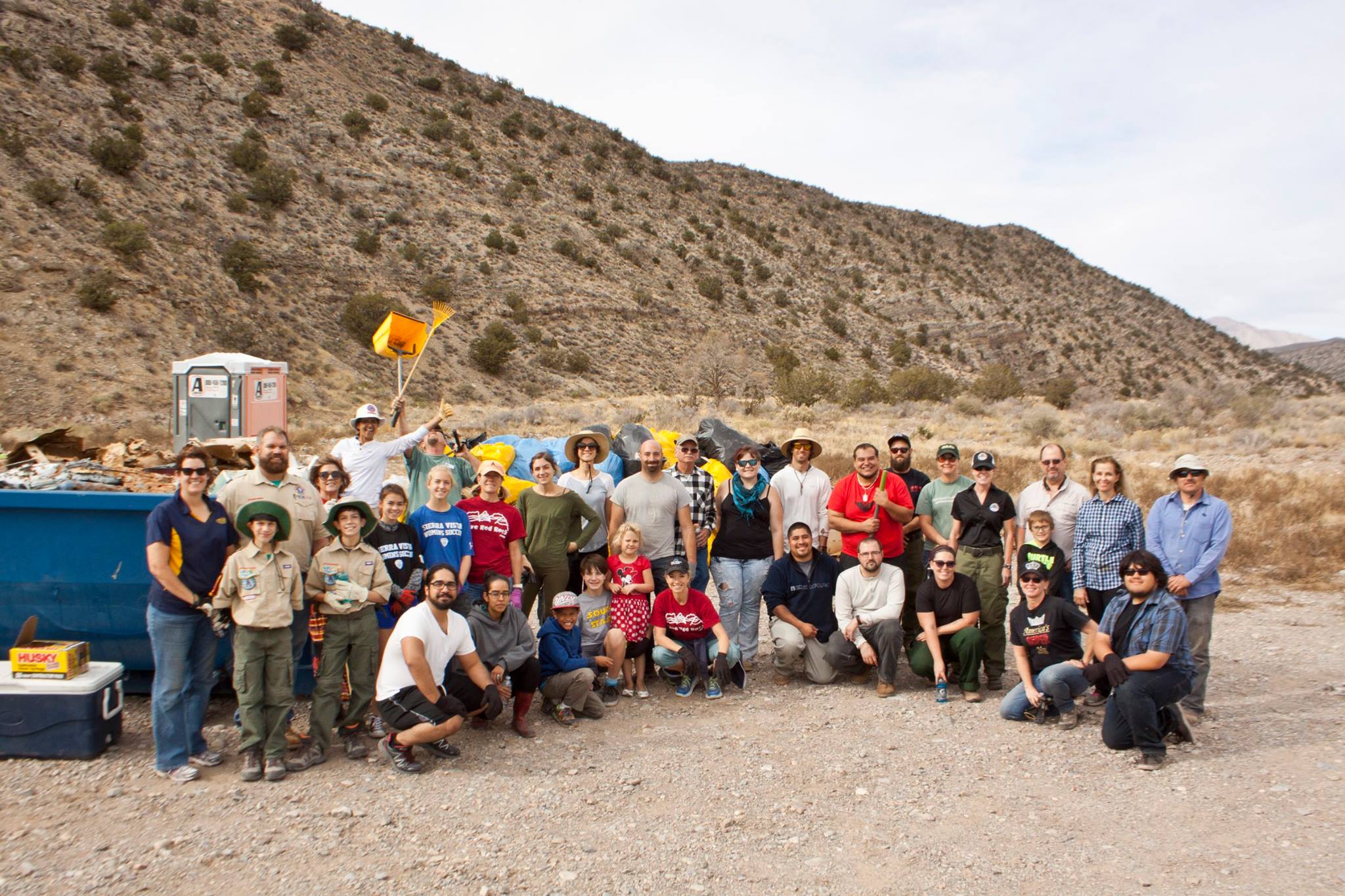 Volunteers at Lovell Canyon