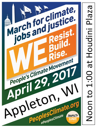 Climate Rally in Appleton on April 29