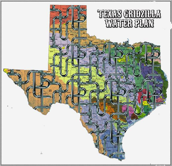 map of Texas with pipe design