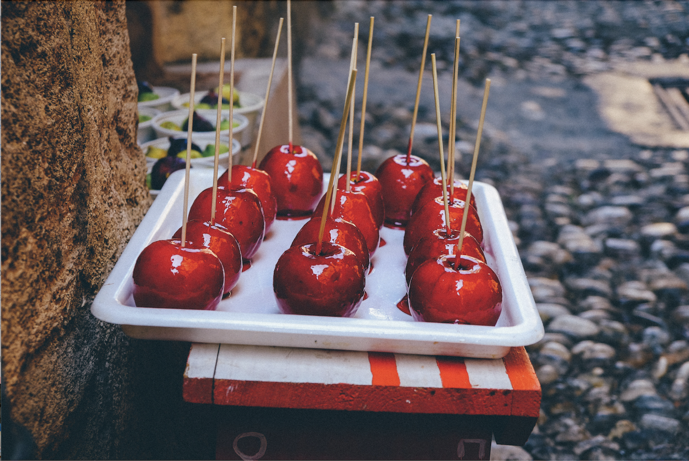 Candied Apples on a party tray