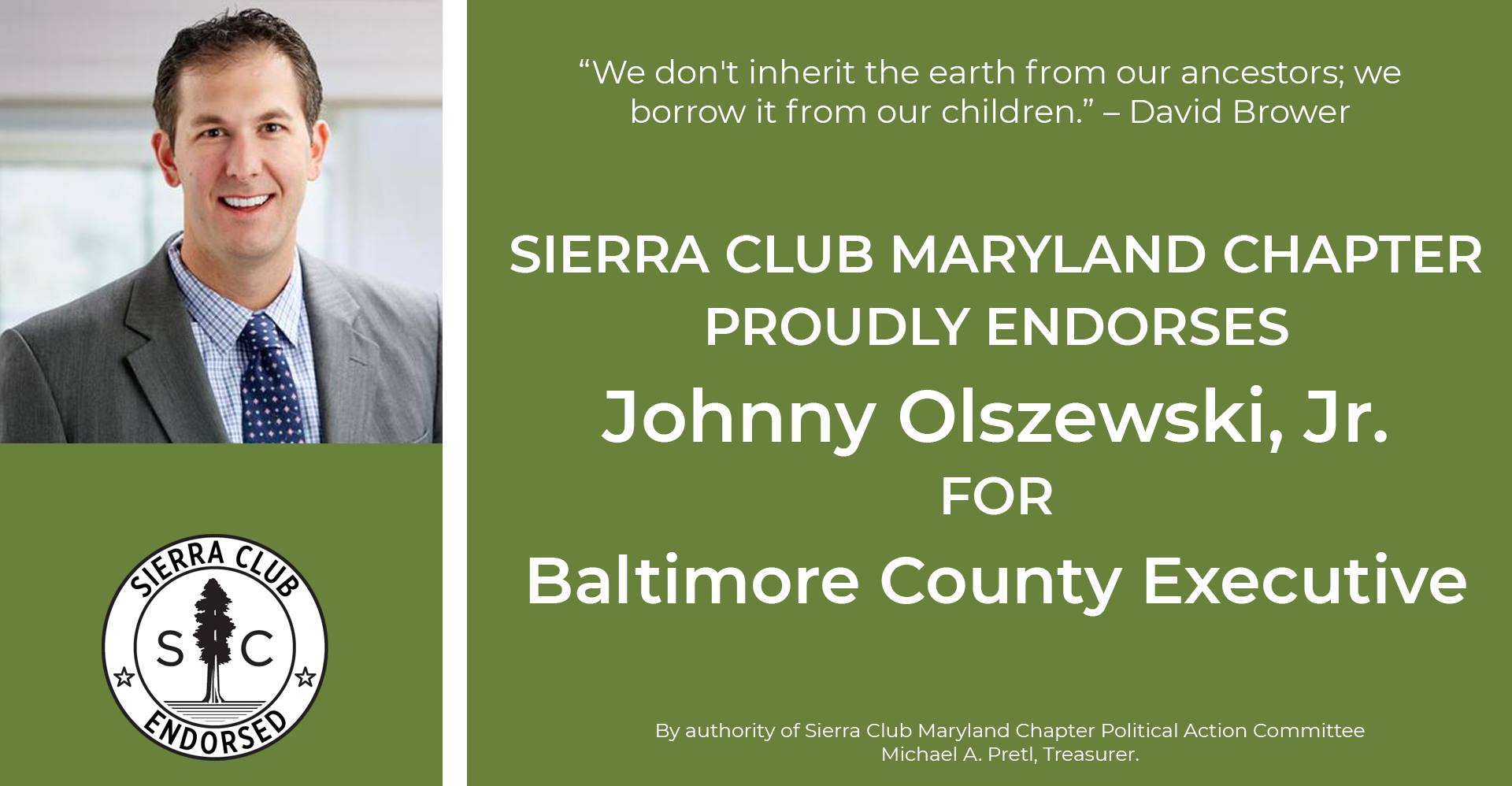 John O Endorsement for Baltimore County Executive
