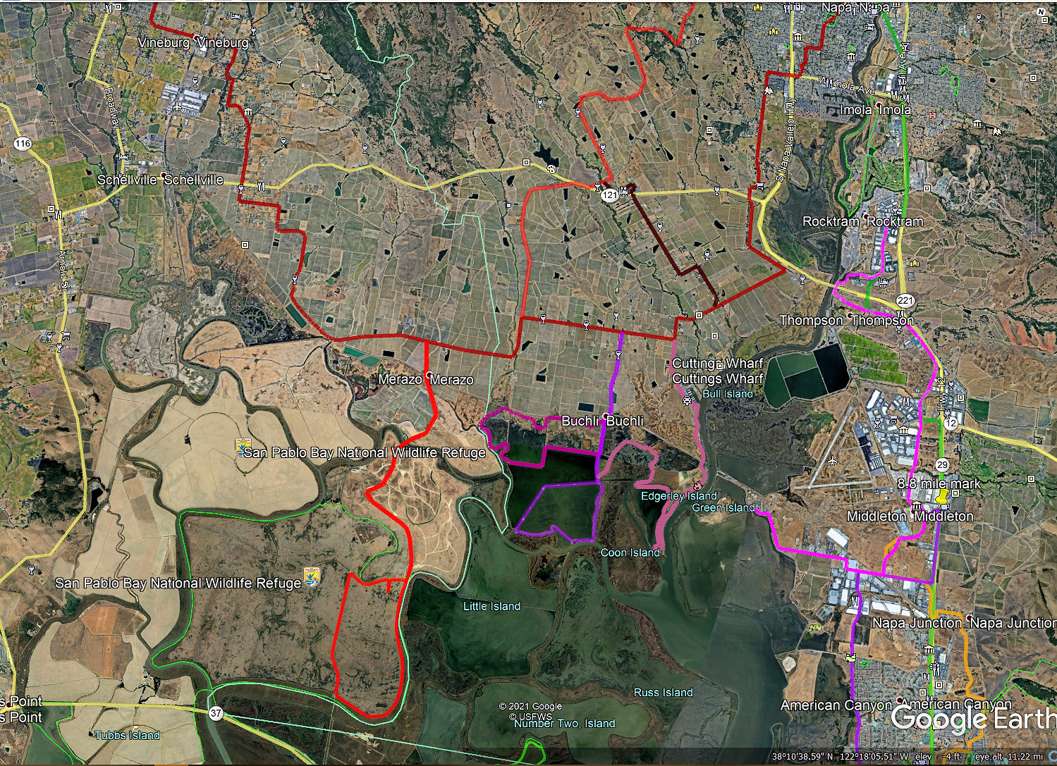 map of carneros routes