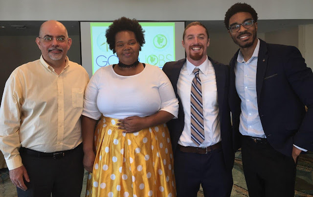 Panelists for the "Green Jobs and Restoration in the EAA" breakout session (from left to right: Andrew Martino, Kina Phillips, Patrick Ferguson, Larry Williams, Jr) / Photo: Kil'Mari Phillips