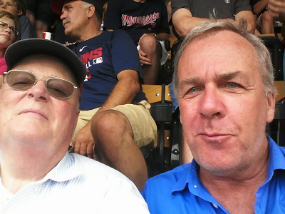 Bob and Renny enjoying a day at Fenway. 