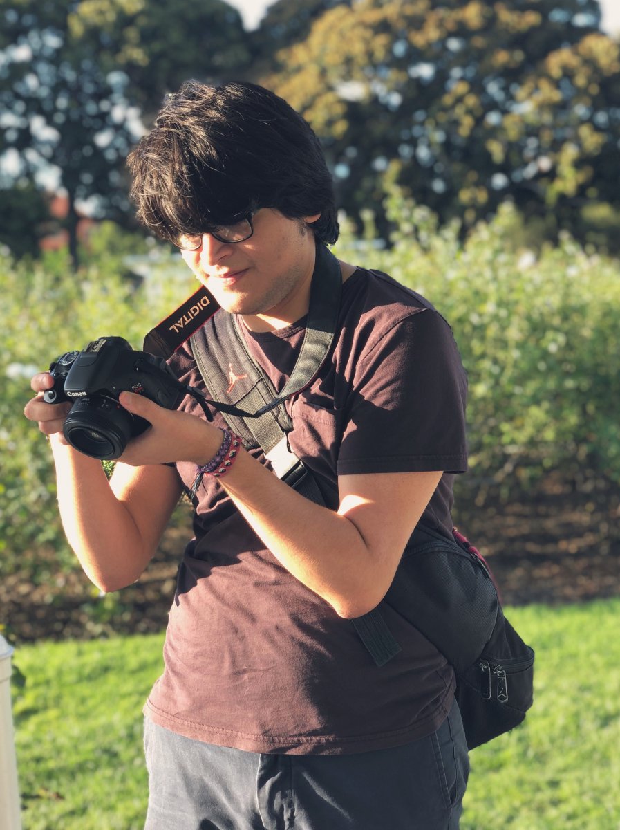 SC Volunteer Emmanuel Alcantar with his camera