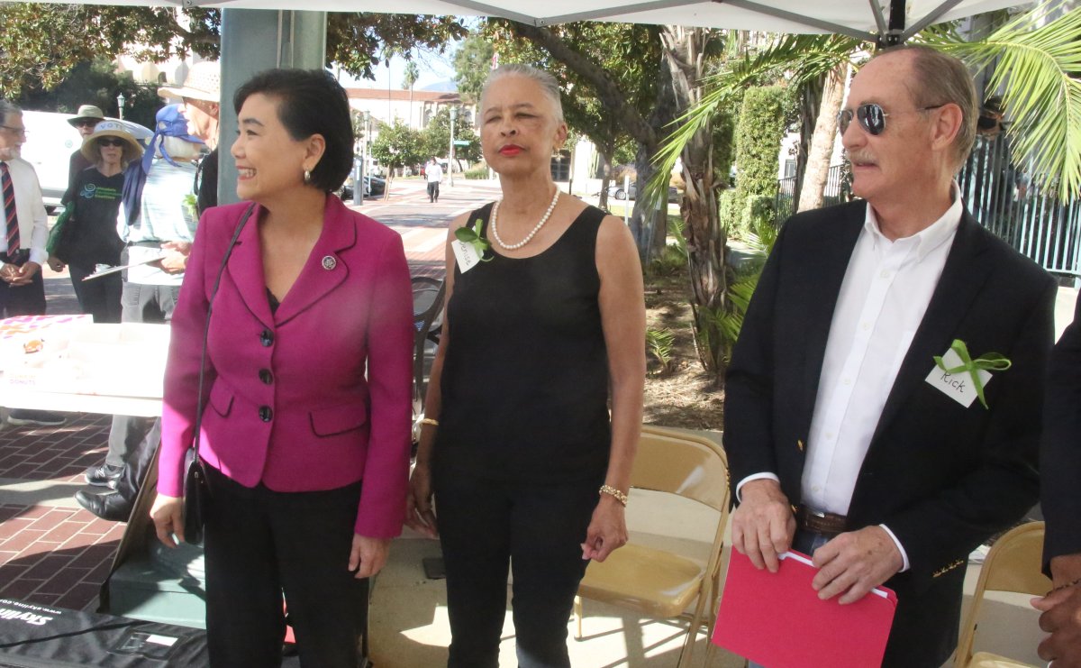 Representative Judy Chu and Pasadena former mayor Rick Cole