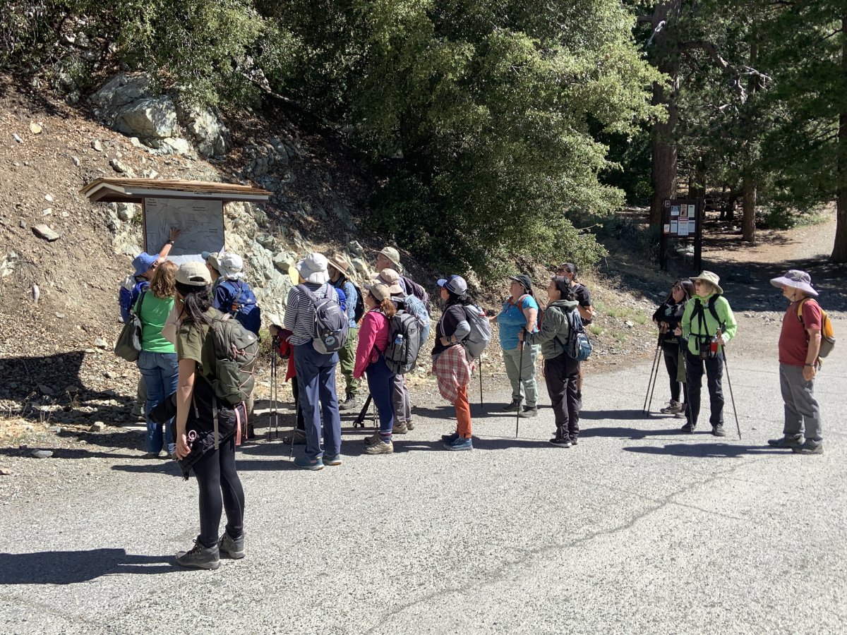 Leading the hike