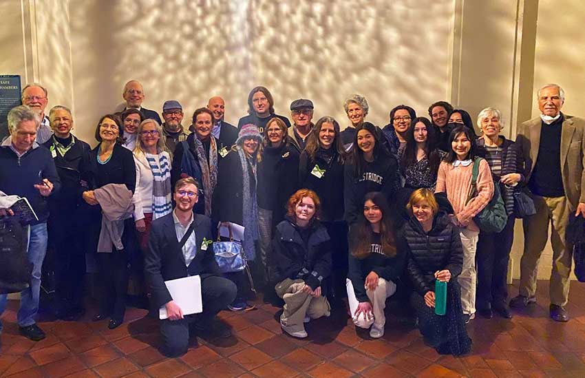 Members of the Pasadena 100 coalition outside of Council Chambers following the unanimous vote (Photo – Wesley Reutimann)