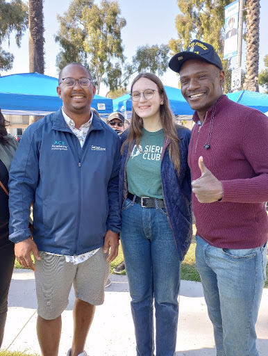 From left to right: Long Beach Mayor Rex Richardson, SCMO Intern Annie Wensley, Conservation Co-Chair Steve Dunwoody 