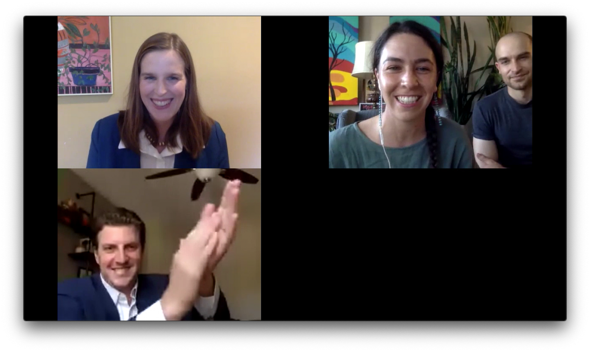 Dr. Loraine Lundquist (top left) Henry Stern (lower left) Alexandra Nagy & Walker Foley (top right)