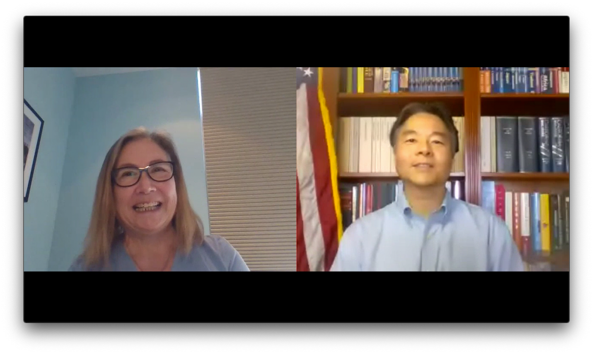 Gleam Davis (left) Ted Lieu (right)