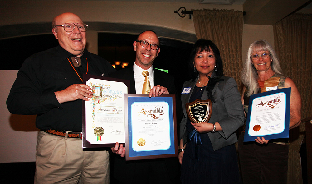 Bob Cates, Ron Silverman, Susana Reyes, Sherry Ross at Angeles Banquet