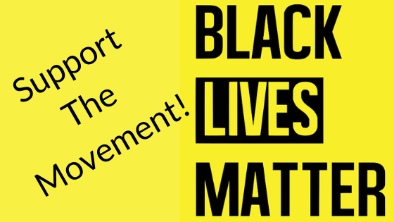 General infographic reading support the movement for black lives matter