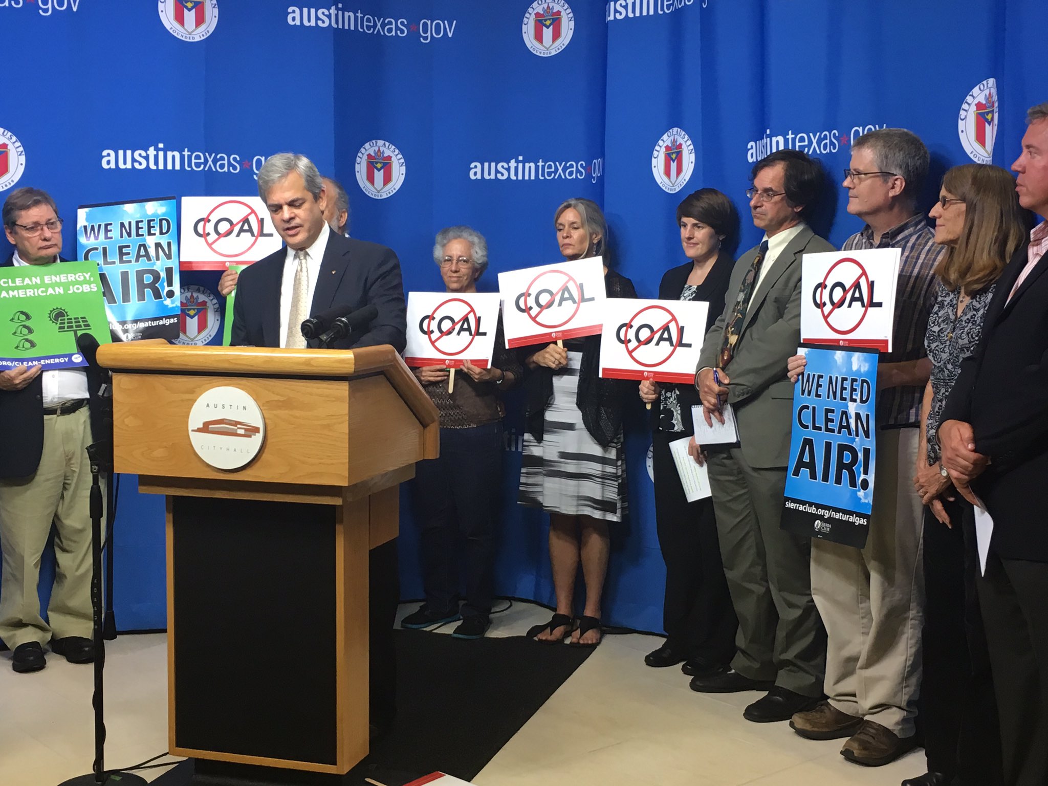Rate Case press conference with Mayor Adler