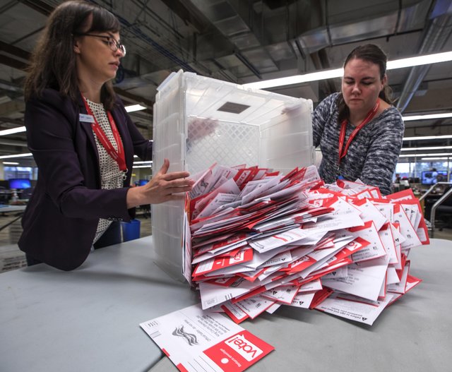 Mail in ballots - Steve Ringman - Seattle Times