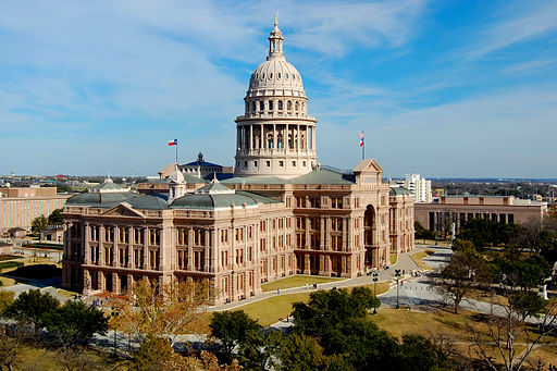Texas Capitol with Blue Texas Skies