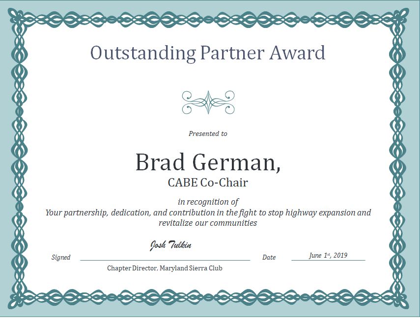 Outstanding Partner Award 