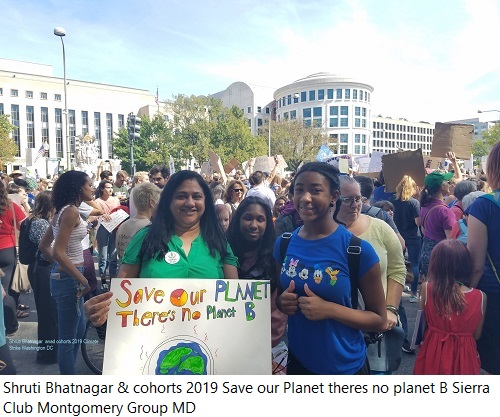 Shruti Bhatnagar & cohorts 2019 Save our Planet theres no planet B web2