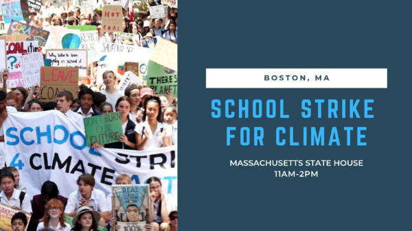 Boston, MA School Strike for Climate MA State House 11AM-2PM