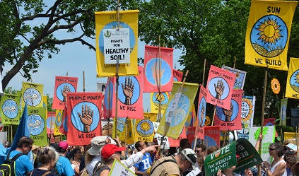 The People's Climate March featured colorful signs