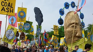 Paperhand Puppets help set the stage at the People's Climate March