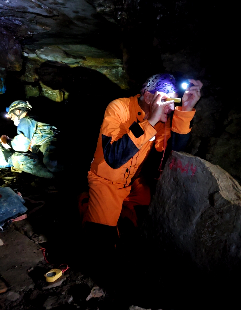 Compass reading in cave