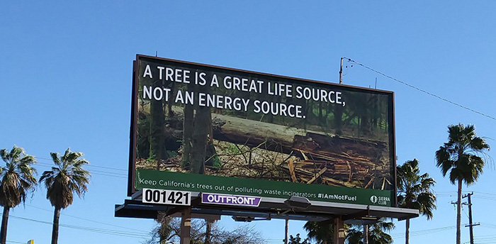 Biomass ad campaign in Sacramento