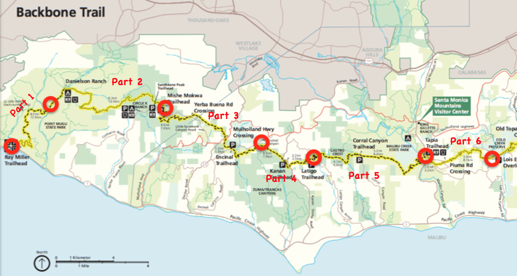 Backbone Trail Map